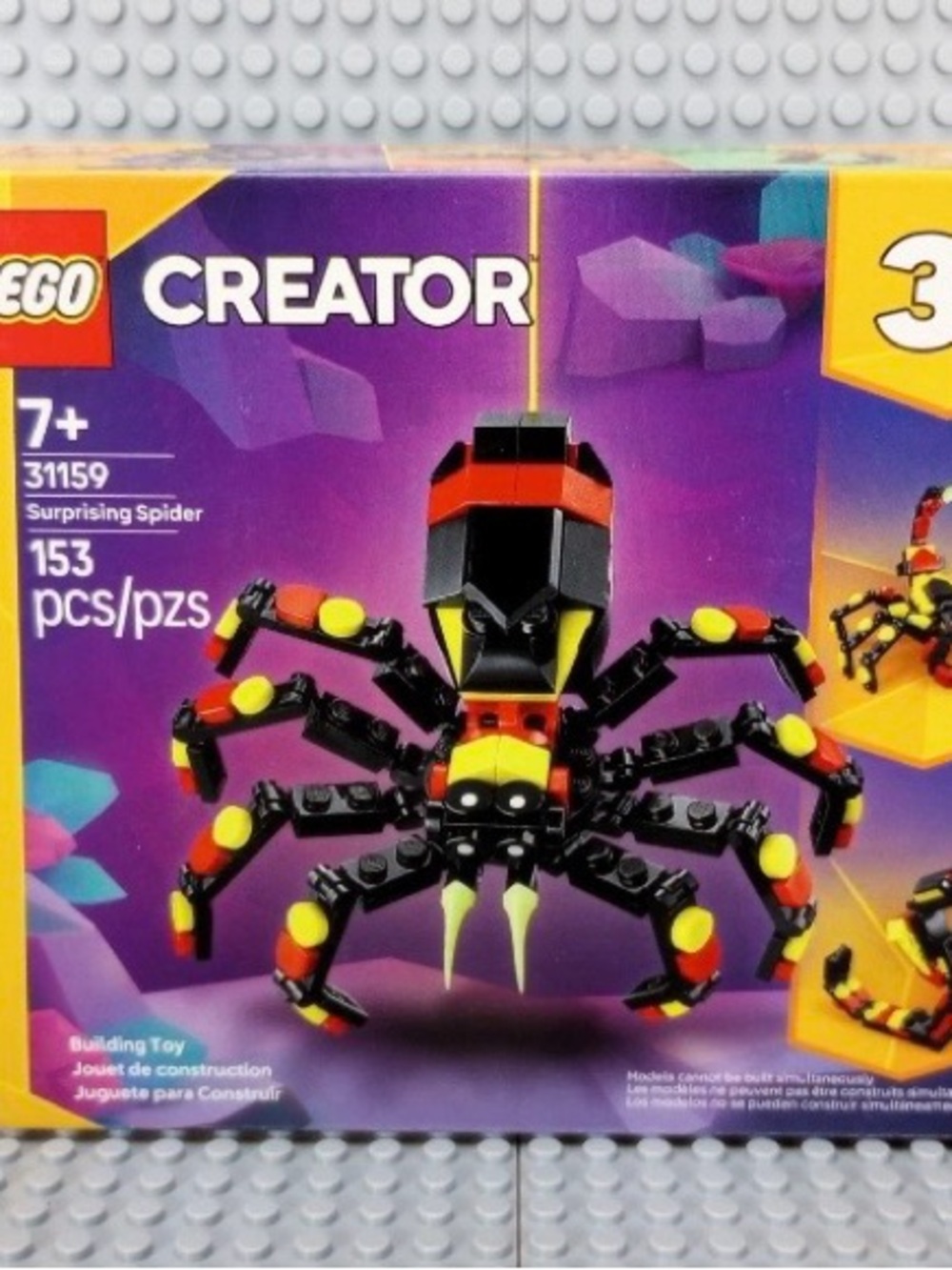 NEW - LEGO - 31159 - Surprising Spider
- 3 in 1 - Creator - Sealed